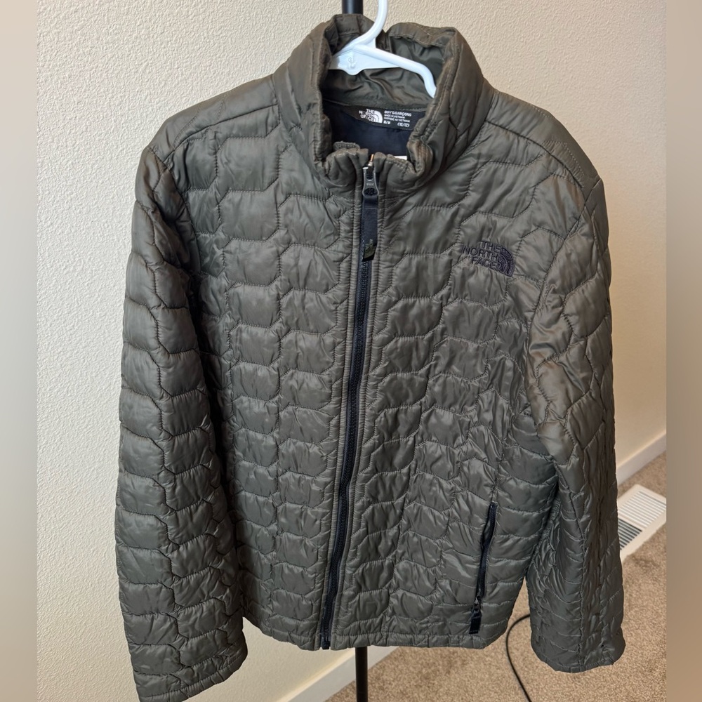 The North Face Kids Olive Green Thermoball Full-Zip Jacket